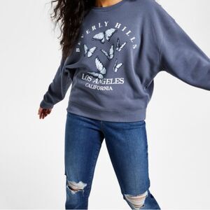 Oversized Beverly Hills Graphic Sweatshirt